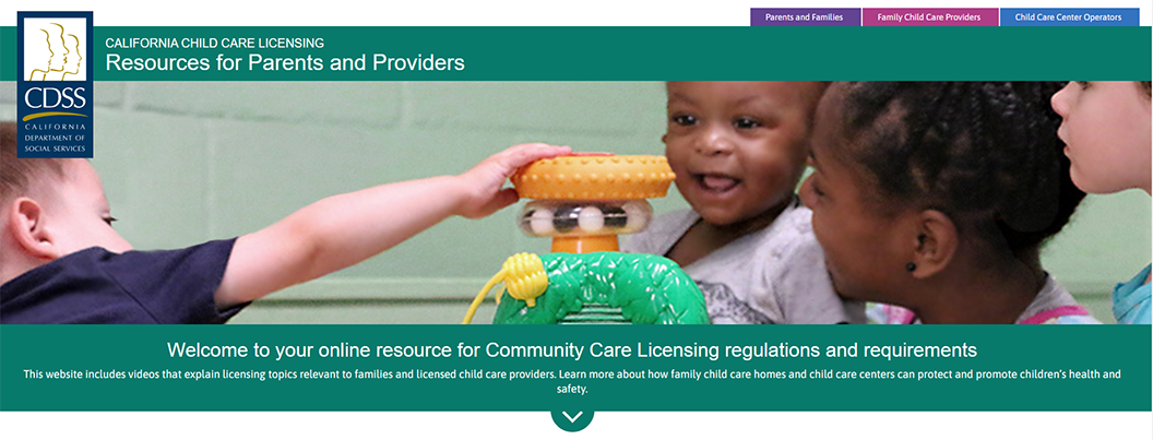 California Child Care Licensing Resources for Parents and Providers