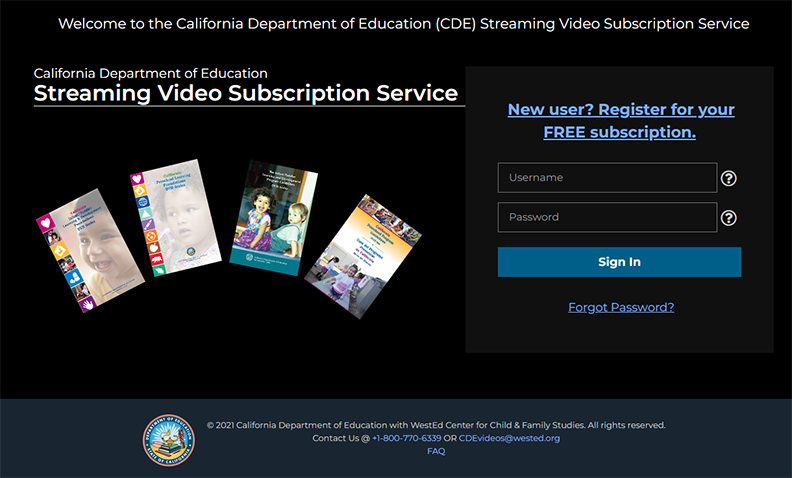 California Department of Education: Streaming Video Service