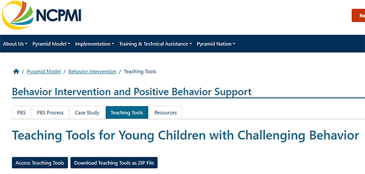 Teaching Tools for Young Children With Challenging Behavior